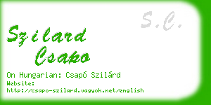 szilard csapo business card