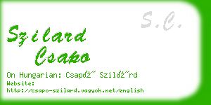 szilard csapo business card
